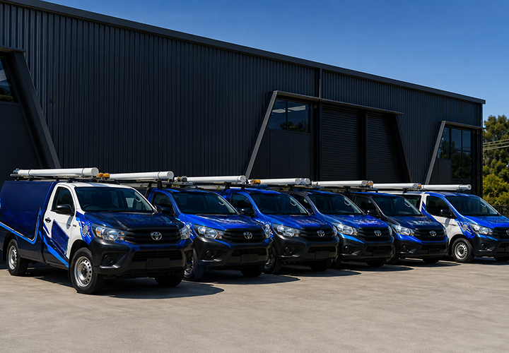 Fleet of Mount Druitt Blocked Drains plumbing vans